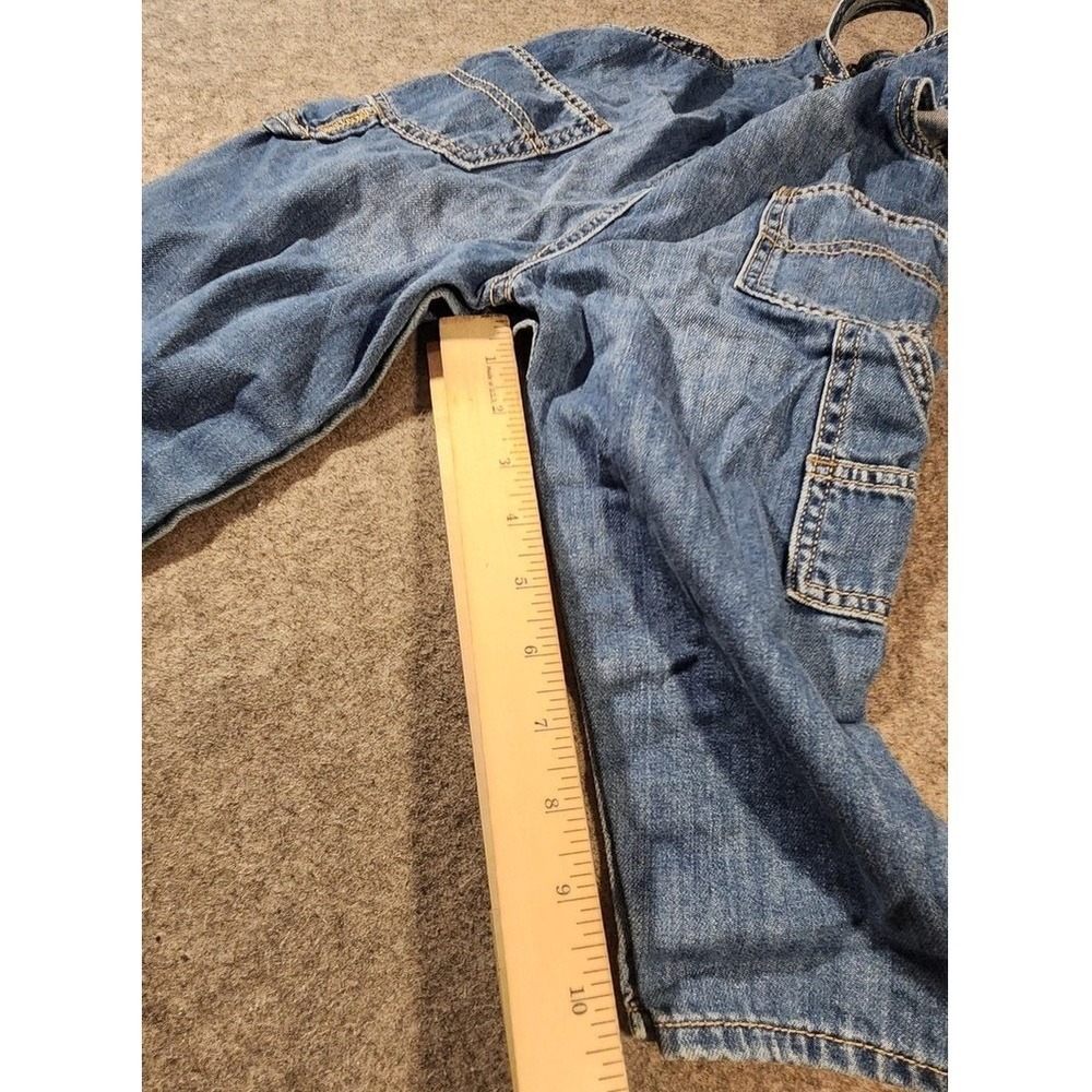 OshKoshVintage B'gosh Overalls Boys 24M Blue Denim Cargo Utility Adjustable - Picture 12 of 14